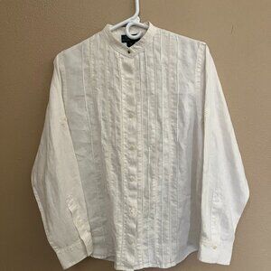 LAUREN Ralph Lauren women's button down long sleeve shirt.  Medium size.